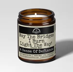 May The Bridges I Burn Light The Way 9oz Mental Health Candle Malicious Women Co
