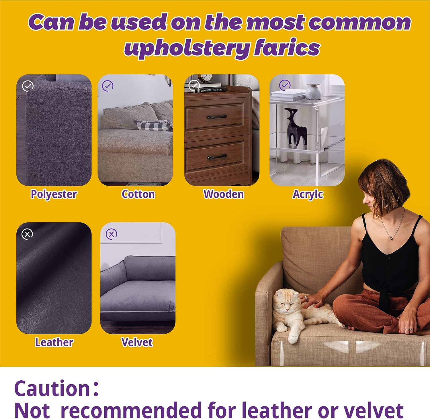 AISOON 60 Pcs Cat Scratch Furniture Protector Single Side Couch Protector for Cats, Self-Adhesive Cat Tape for Furniture,Cat Scratch Deterrent for Furniture