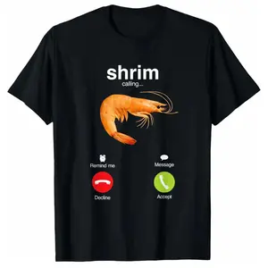 100% Cotton Tee "Shrim" is calling misspelled funny shrimp calling meme T-Shirt T-Shirt with Look