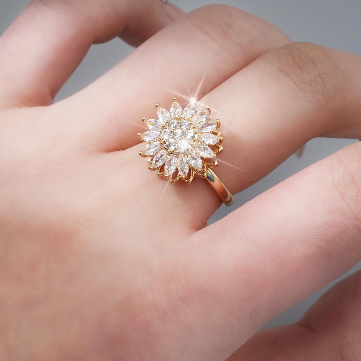 MEIITRUE 14K Gold Plated Fidget Anxiety Rings for Women, 2 Pack Stress Relieveing Rings, Trendy All-match & Exquisite Jewelry MEIITRUE 14K Gold Plated Fidget Anxiety Rings for Women, 2 Pack Stress Relieveing Rings, Trendy All-match & Exquisite Jewelry