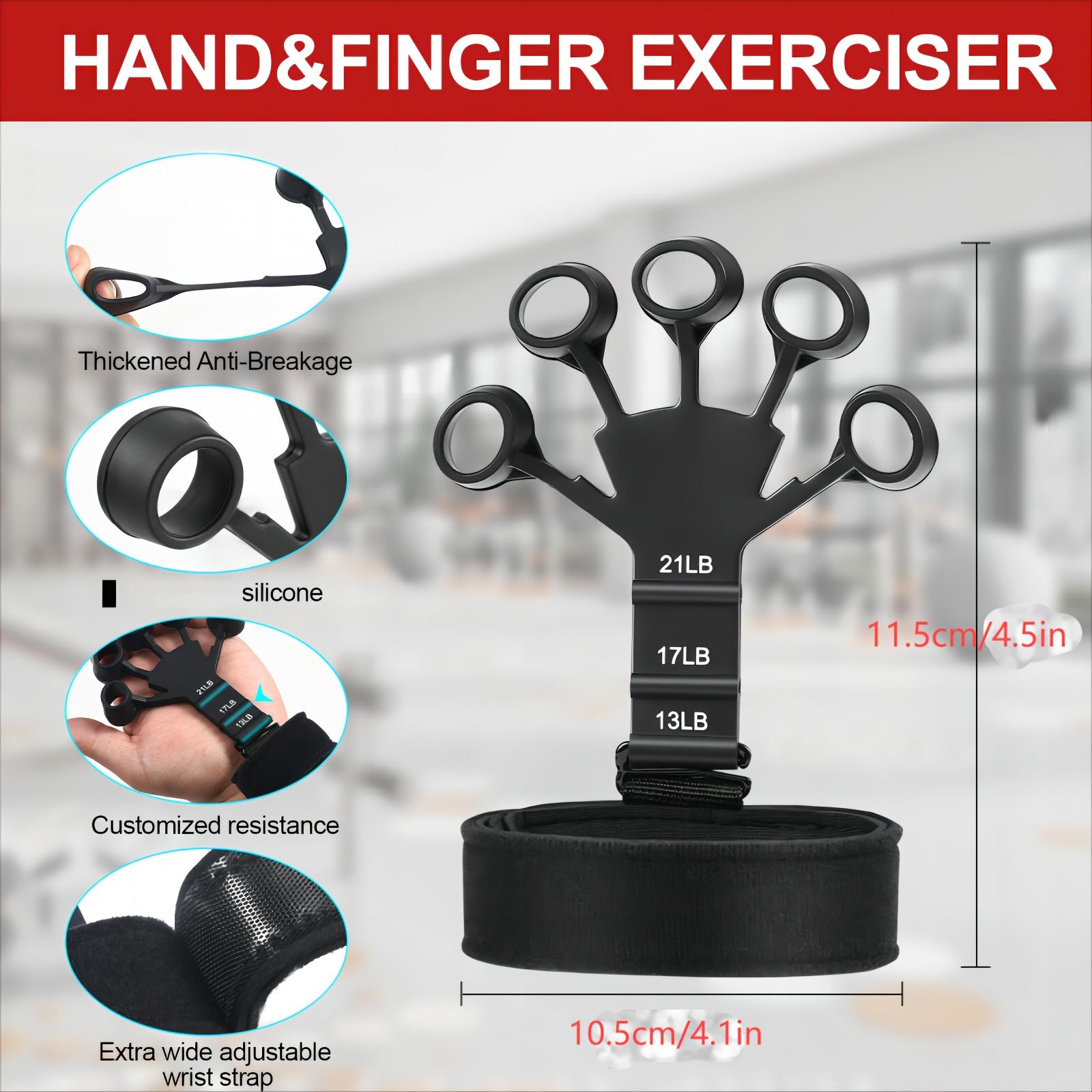Grip Strength Trainer(5pcs) - Adjustable Forearm Strengthener, Finger Exerciser, Finger Stretcher, Forearm Workout Ring And Hand Exercise Ball - Grip Strengthener And Extensor Trainer for Any Sizes Hand & Finger