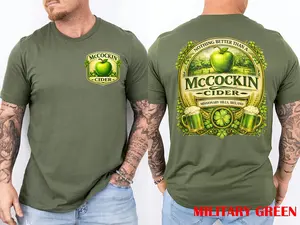McCockin Cider St Patrick’s Day Edition Irish Double Sided T-Shirt, Unisex Cotton Shirt, Size S-3XL, FAST SHIPPING