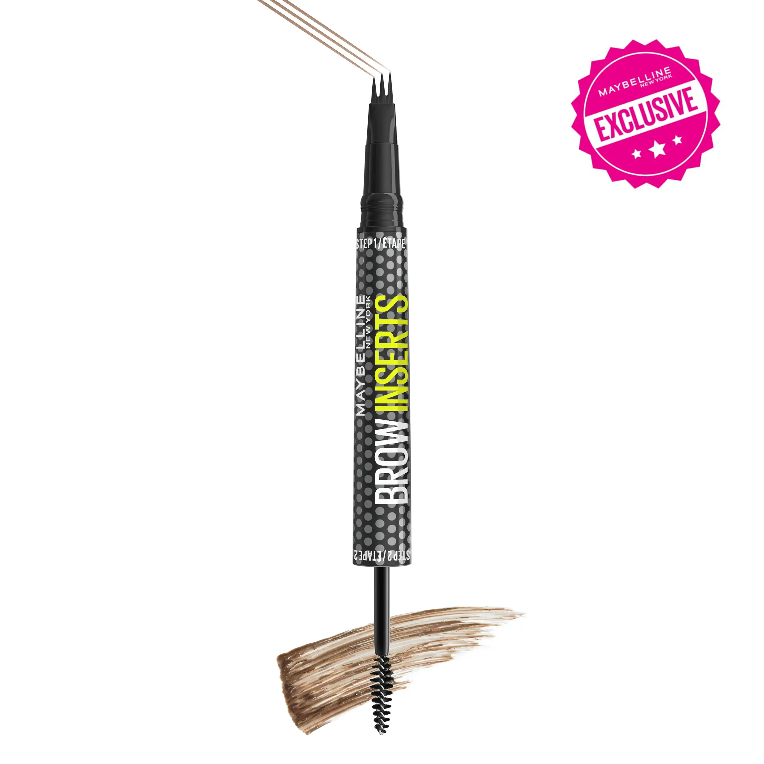 Brow Inserts 2-in-1 Micro-Needle Brow Pen + Fiber Gel, Up To 36H Wear, Transfer-resistant, Smudge-resistant. Water-resistant, Fuller Brows