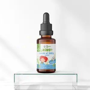 Kids Calm n' Chill Drops - Herbal Relaxation Support for Kids - Chamomile & Valerian - 30 Servings