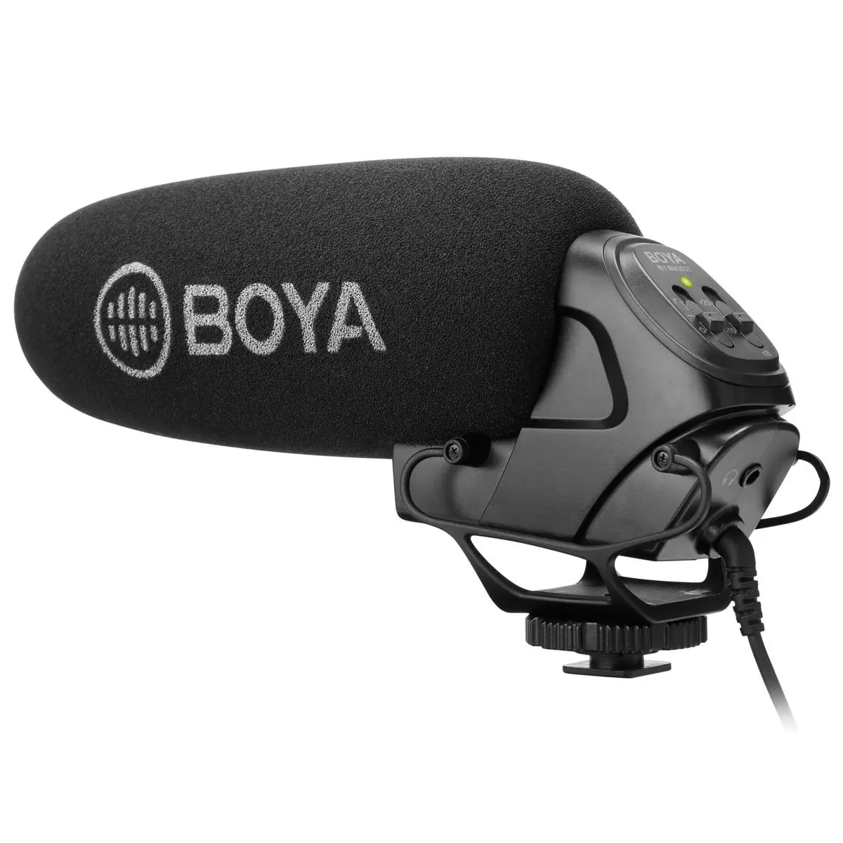 BOYA BY-BM3031 On-Camera Supercardioid Condenser Shotgun Microphone - 3.5mm Durable Audio Recorder for Cameras/Recorders with Lower Noise, Higher Sensitivity, Gain Switches, Wind Screens, Mount