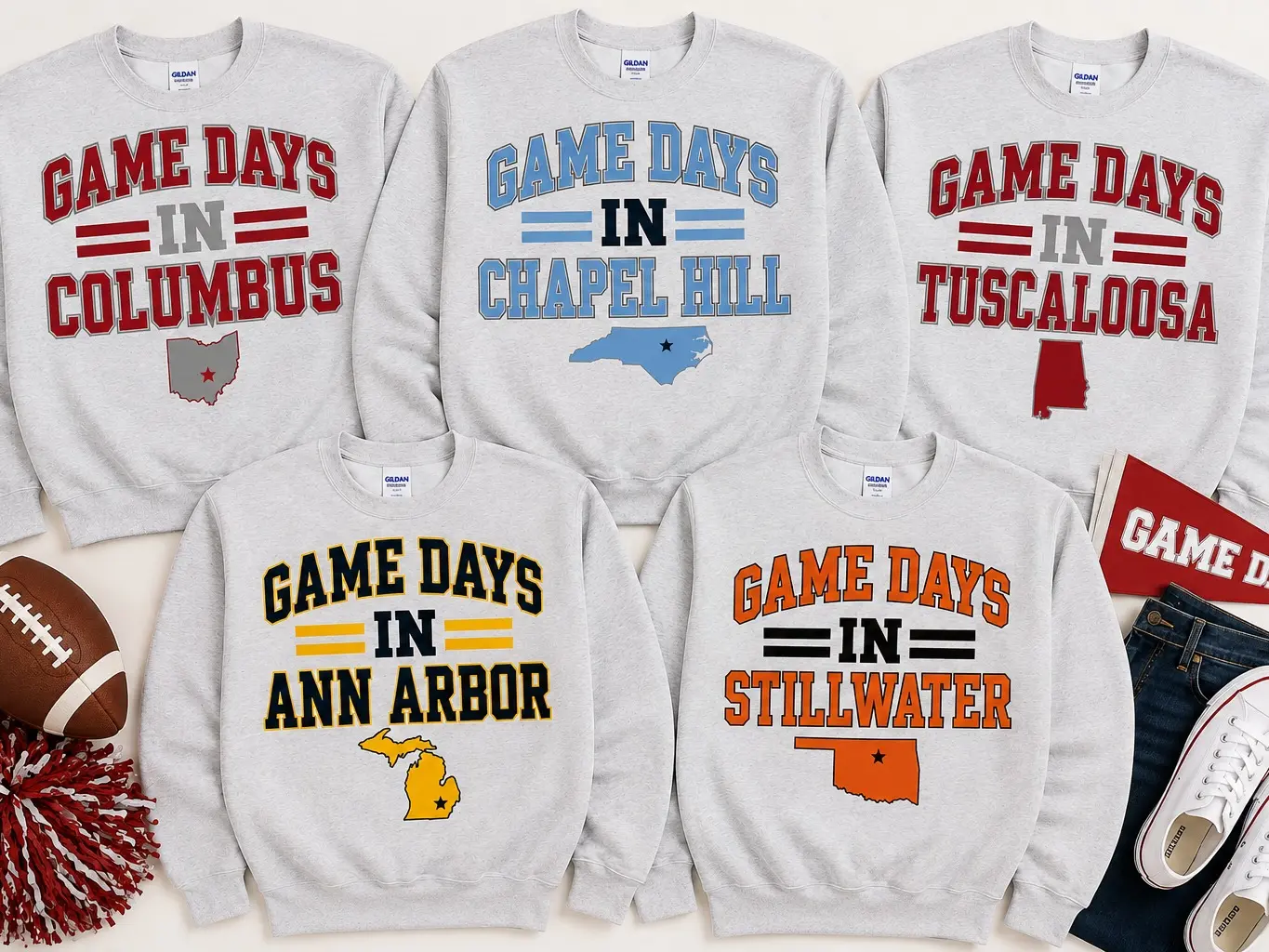 College Game Day Sweatshirt Fall Sweatshirt Comfy Pullover
