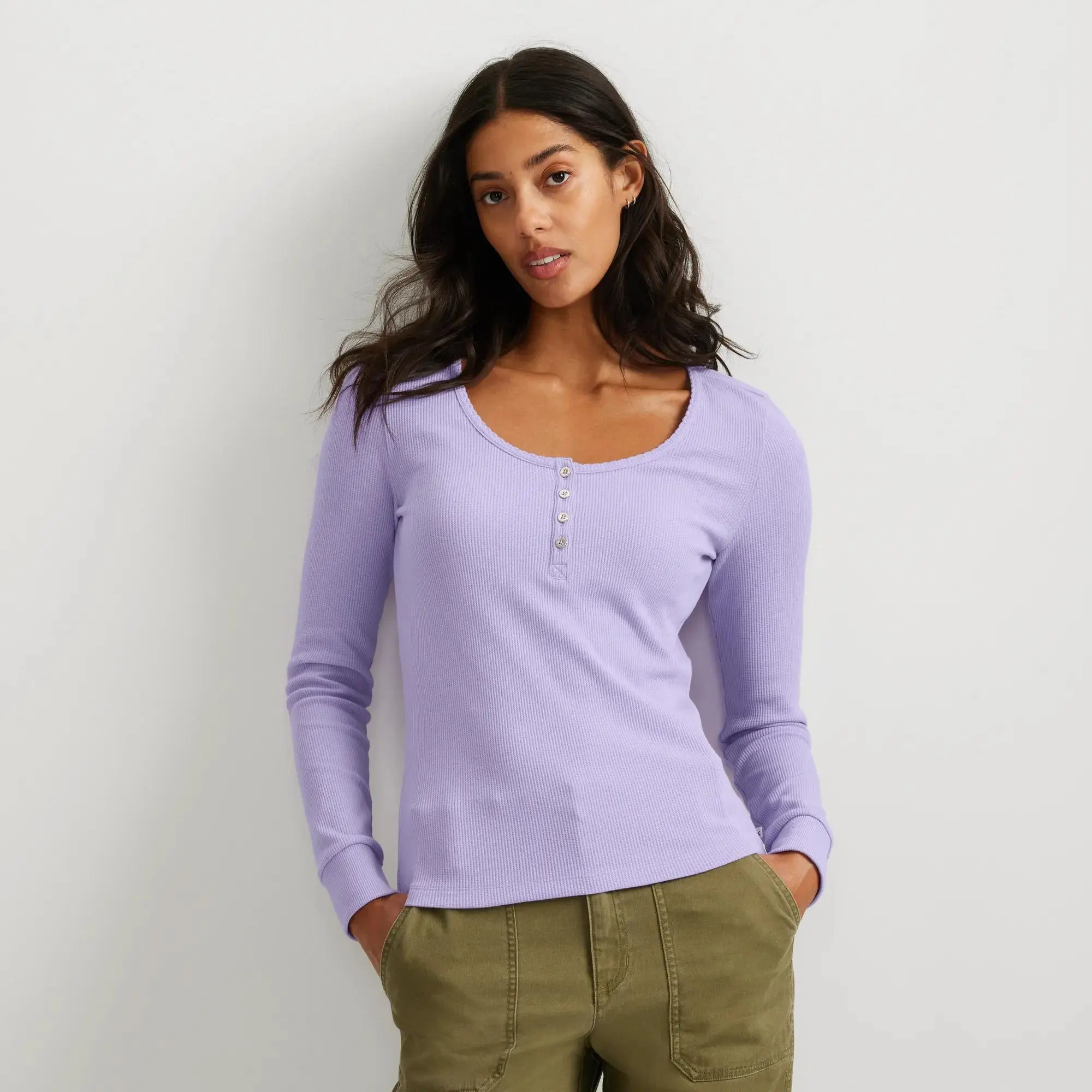 Eddie Bauer Women’s Infinity Thermal Henley  Soft Fleece Thermal Warmth Layering