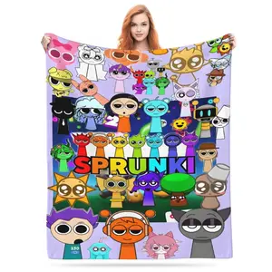 Sprunki Blanket Super Soft Cozy Throw Blankets for Couch 40*50Inch 50*60Inch Multiple Sizes Bedspread