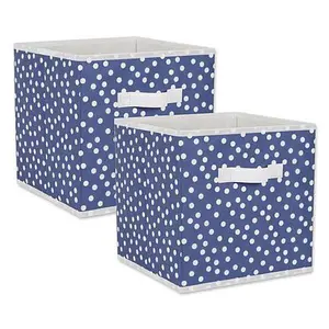 Design Imports Small Dots 11" Storage Cube 2-pack
