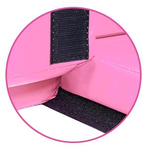 6' Folding Tri-fold Gymnastics Gym Exercise Aerobics Mat, 6ft x 2ft x 2in PU Leather Tumbling Mats with Hook & Loop Fastener for Stretching Yoga Cheerleading Martial Arts