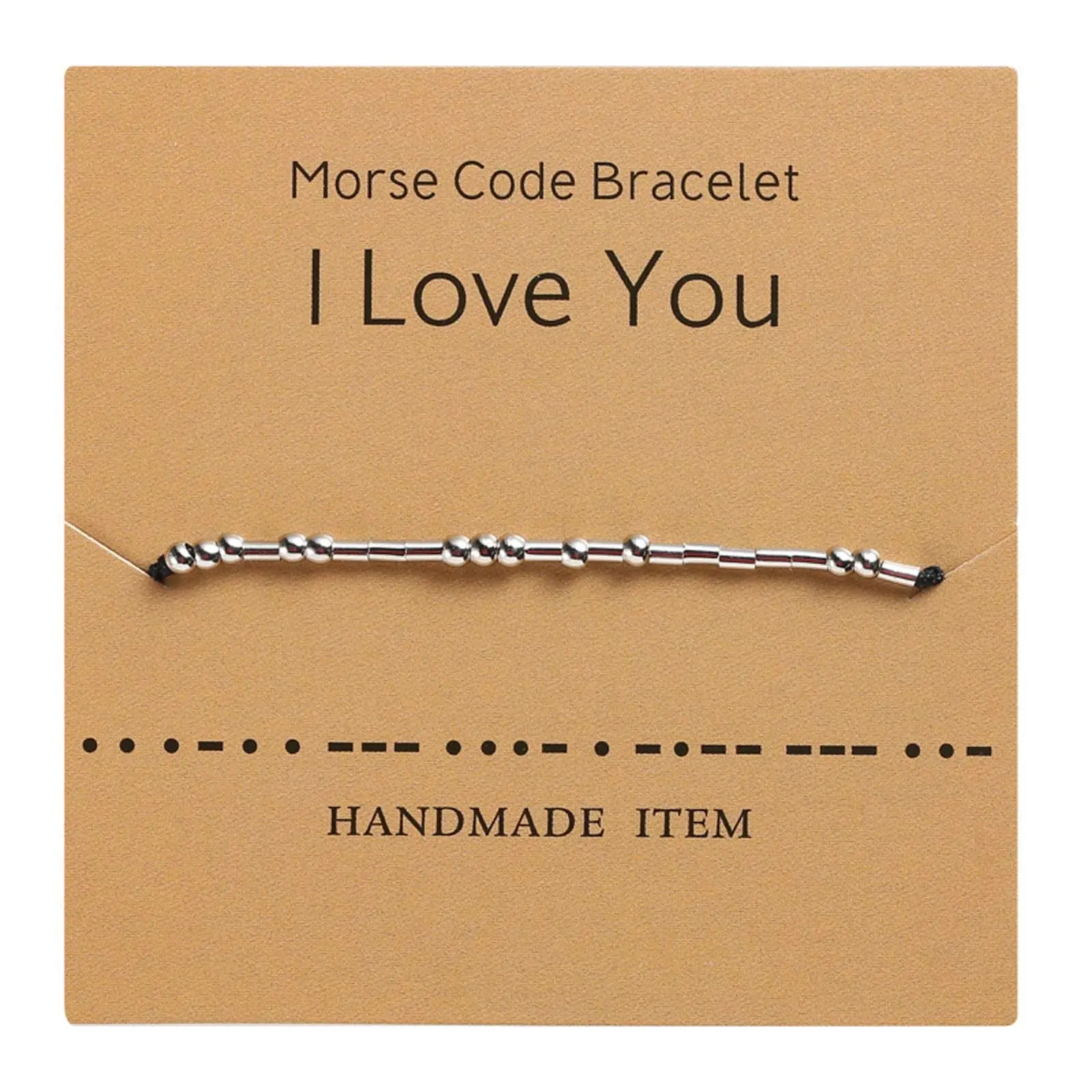 I love you - Morse code alphanumeric couple bracelet/ring, versatile for everyday wear and suitable as a gift.
