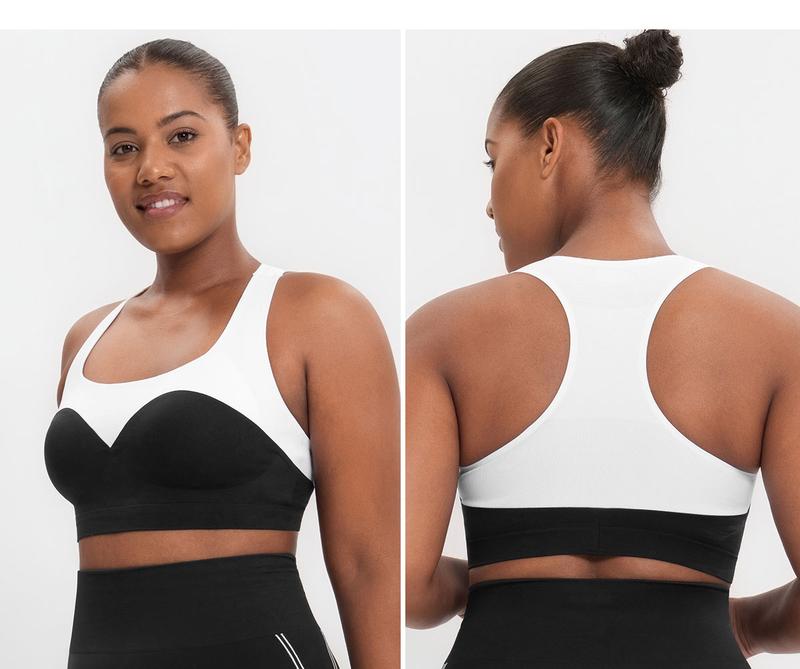 AIMER Sports Bra Everyday Push Up Bra Christmas Gift Water Bra Seamless Color Block Racerback Soft Wraparound Support Stretch Fabric No Cup Shifting Stay in Place Stylish Comfortable Activewear Fall Fashion Top Womenswear TikTokShopHolidayHaul