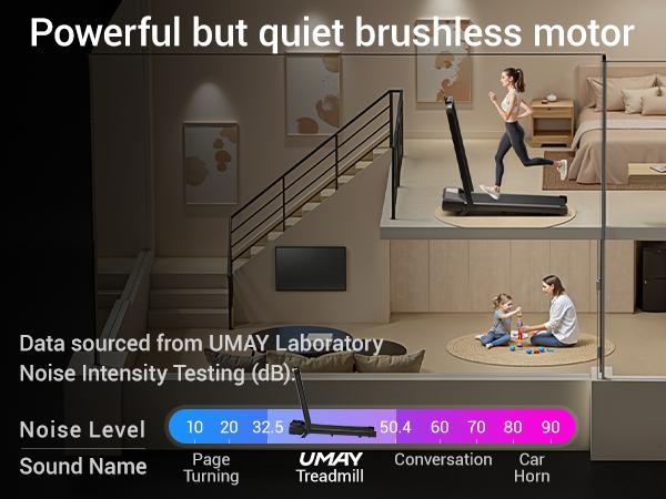 UMAY Walking Pad Treadmill with Incline, Under Desk Treadmill with Diamond Pattern Running Belt, Lightweight Running Machines for Home Office SpringStatements