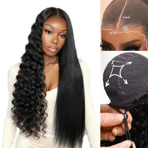 【2-IN-1】 Nadula 13x4 Bye Bye Slip Wet and Wavy 2-in-1 Straight to Water Wave Human Hair Wig WIith Invisi Drawstring Upgraded Cap Beginner Friendly Summervibes TikTokShopStockUp