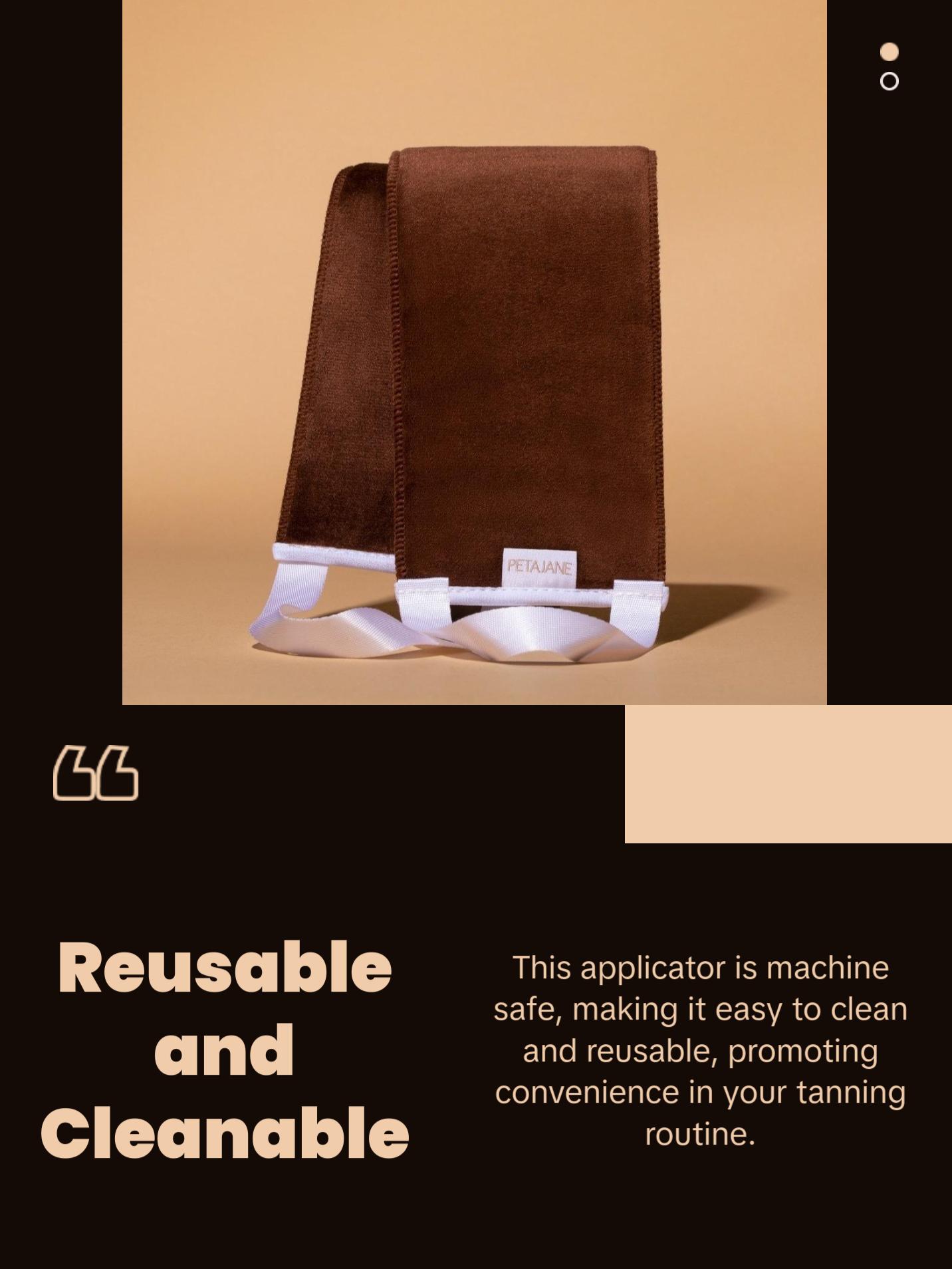 Back Self-Tanning Applicator Mitt - Perfect for hard to reach areas like the back and neck, Ensures are flawless self-tan application, Soft Velvet