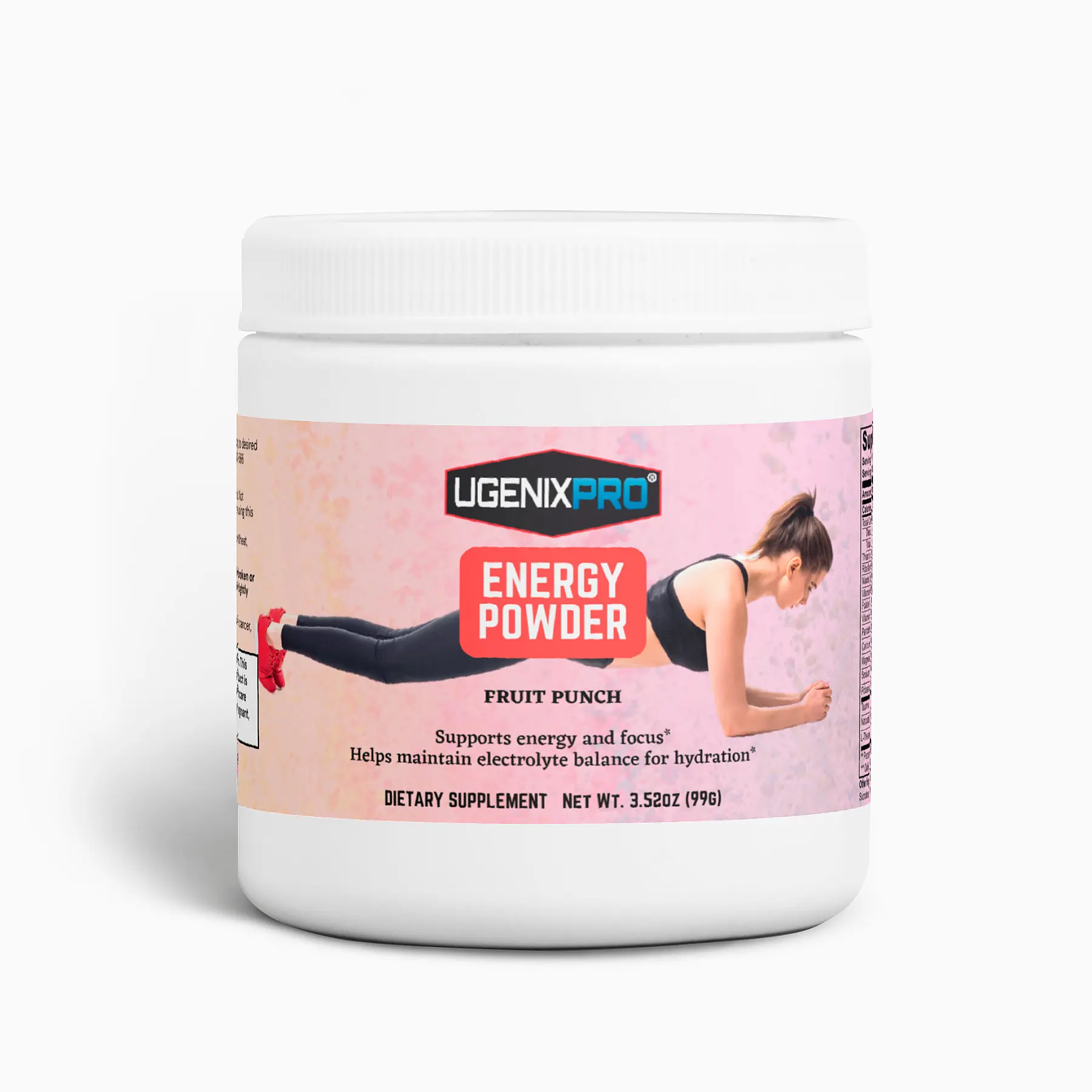 UgenixPRO® Energy Powder Fruit Punch 3.52OZ | Sugar Free | Nutrient-Rich | Energy Booster