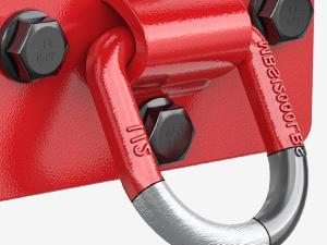 Nilight 2PCS 1/2" D Rings for Trailers Heavy Duty Trailer Tie Down Rings, Grade 70 Forged Steel Bolt-On Grab with Back Plates for Tractor Bucket RV UTV Truck MBS 12000 lbs, Black