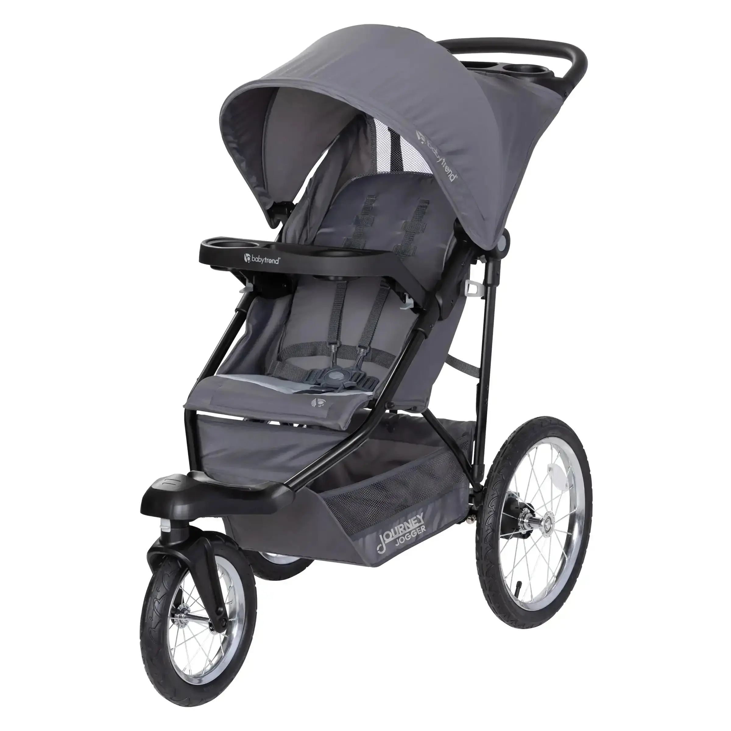 Baby Trend® Compact Foldable Jogger Stroller w/ Large Ratcheting Canopy & Storage Basket