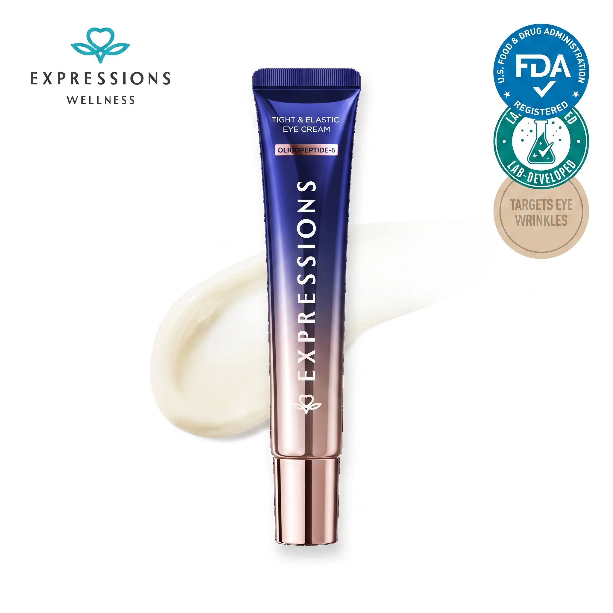 PDRN & Caffeine Peptide Firming Eye Cream, Targets Under‑Eye Bags, Dark Circles, Puffiness, Fine Lines & Wrinkles, Hydrates, Brightens & Firms Sagging Skin, Lightweight Gentle Care for Tired Eyes, Youthful‑Lifting Glow  >