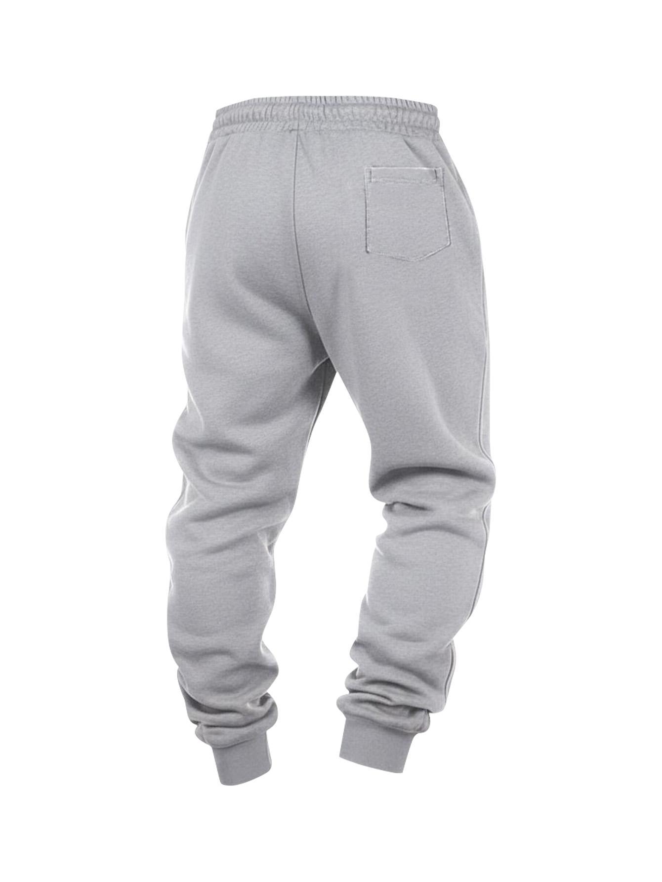 CCCMAI Men's Threaded Basketball Pants Spring/Autumn Lightweight Loose Fit Casual Knit Joggers Menswear Day Sports Stylish Sweatpants Thin Outfit Beige Trouser Plain