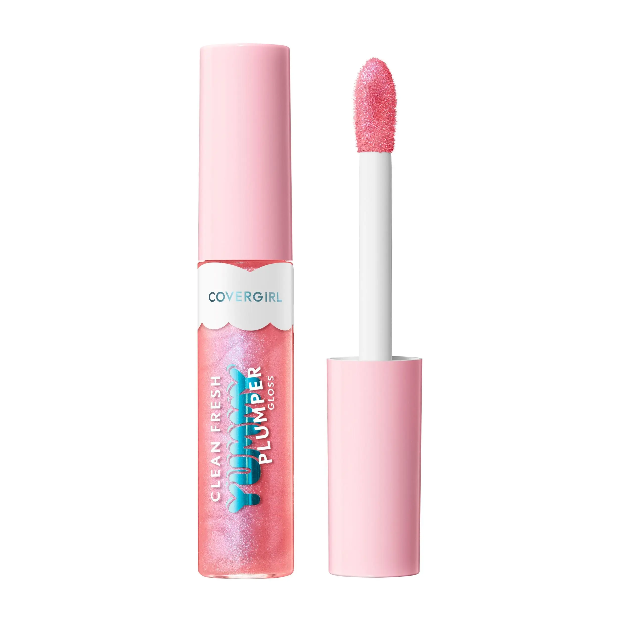 COVERGIRL Clean Fresh Yummy Plumper Lip Gloss, Makeup Cosmetic with Minty Flavor, Shiny Glossy Lip Care - Pixie Dust