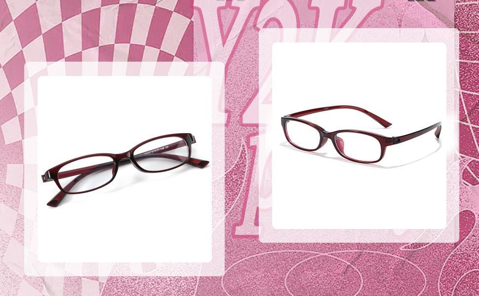 [Y2K]SODQW Chic Y2K-Inspired Rectangular Fashion Glasses – Rx-able, Small & Narrow Eyewear for Cosplay, Everyday Style, & Office Siren Christmas Gift 2025 New Trends