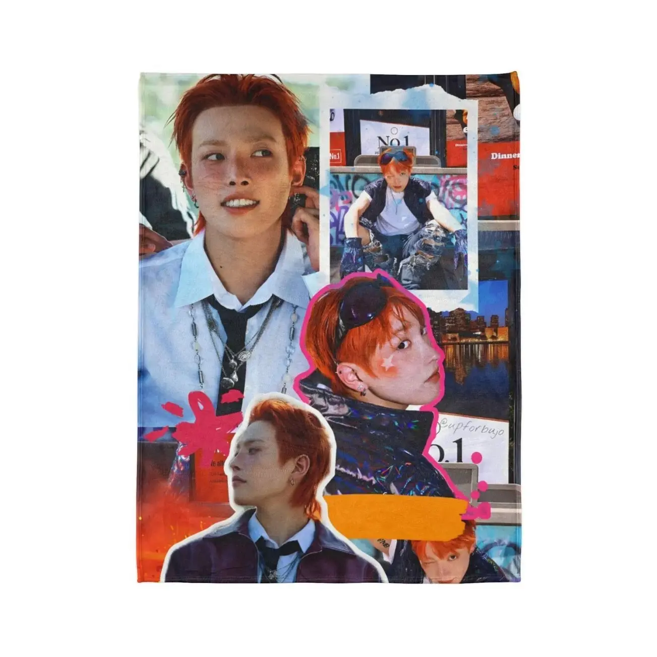 Hongjoong Soft Blanket - Kpop Fan Merch, Cozy Throw, Gift for Fan, Kpop Blanket, Large Fleece Blanket, NO1