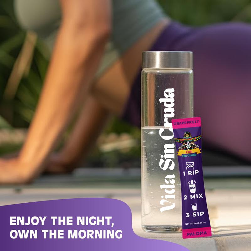 GrapeFruit Pre-party Power Hydration 3 On-The-Go Sticks with 150mg Milk Thistle, 3200mg Electrolytes, & 50mg Caffiene