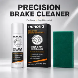 Precision Brake Cleaner for Car Motorcycle and Bike Maintenance Professional Grade Degreaser Solution to Stop Squeaks Fast Drying 150 ml Non-Chlorinated Spray with Scouring Pad