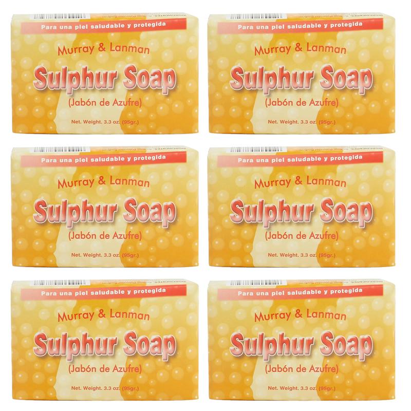 Lanman & Kemp Sulphur Bar Soap 3.3 oz - Traditional Mineral-Based Cleansing Soap with Rich Lather for Deep Clean & Refreshed Skin