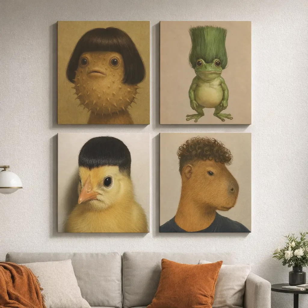 Hilarious Animal Posters, Whimsical Creatures, Home Decor, The Perfect Gift Choice