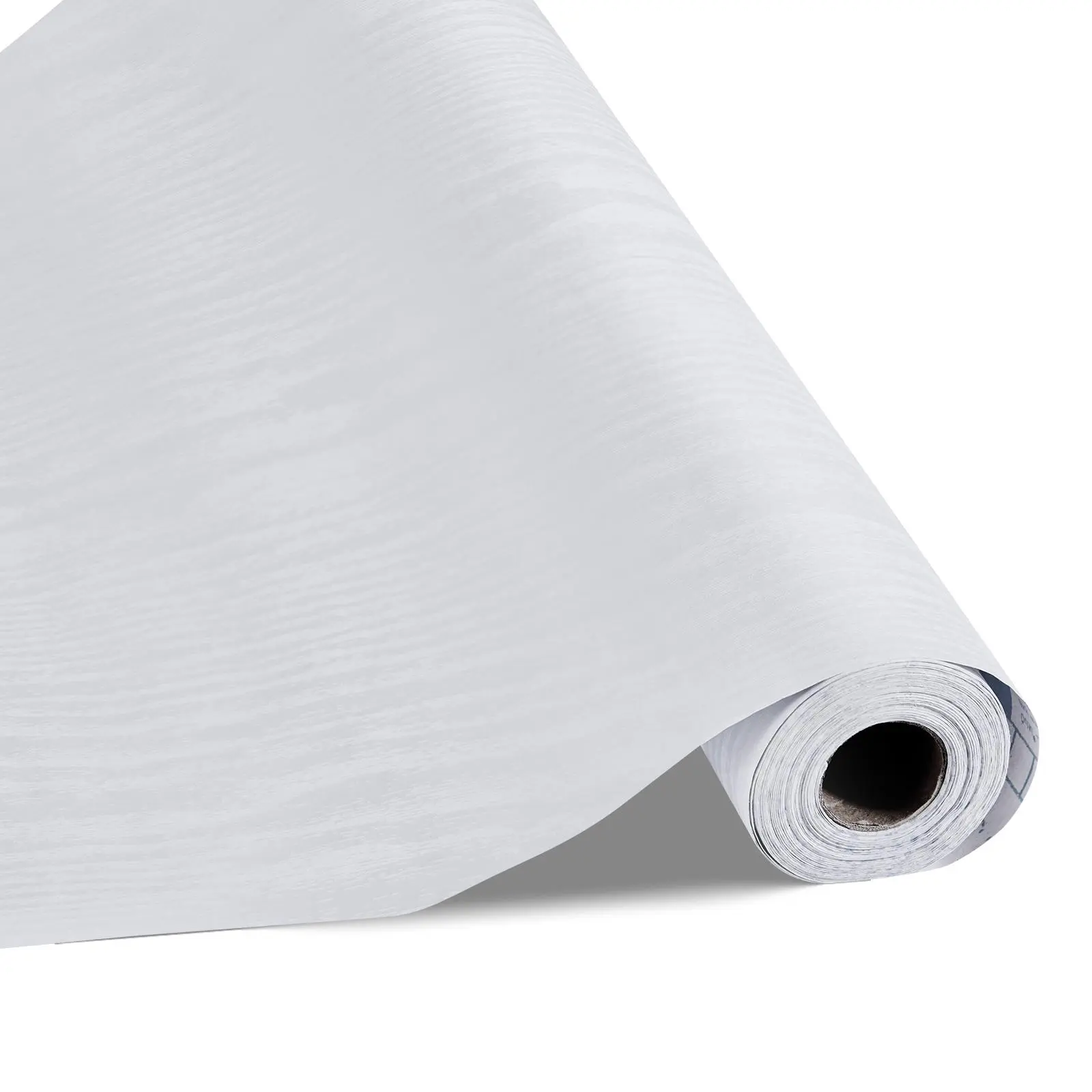 【SummerFinds】VEVOR Peel-and-Stick White Wood Grain Contact Paper Wallpaper, 17.7x393.7in Bubble-Resist Waterproof Vinyl Decorative Cover Film, Easy-Clean Surface, Long-Lasting Hold, Full Wall Coverage for Bedroom, Kitchen