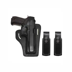 ALIS343202 Leather Pancake Holster Thumb Break RH & 2 Single Mag Pouches for Colt 1911 & All Other 1911 Models Handmade!