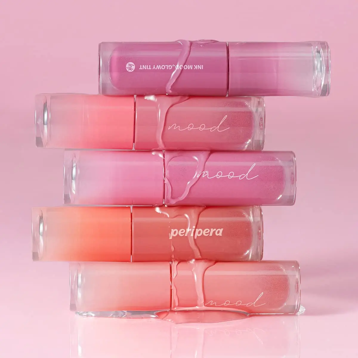 [Peripera] Ink Mood Glowy Tint Beige - Plumping Volume Gloss Korean Lip Gloss for Juicy Lips Lightweight Non-sticky Shiny Glowy Vivid Transparent Layer Lips Lip Combo Lipstick