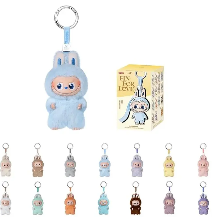 POP MART The Monsters Pin for Love Series-Vinyl Plush Blind Box (A-M), Labubu Collectible Toys, Holiday Birthday Gifts for Girls and Boys, Single Box