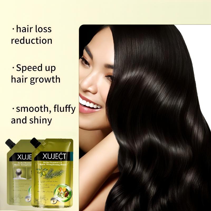 XUJECT Rosemary Nourishing & Revitalizing Shampoo 14.8 fl oz Promotes Hair Growth Soft Voluminous for Men Women Reduces Hair Loss Buy One Get One Free Offer