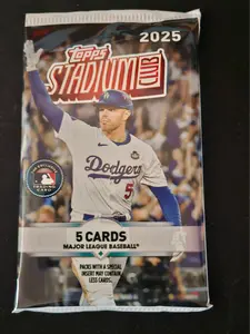 Topps 2025 Stadium Club Baseball Trading Card Pack - 5 Cards per Pack with Special Insert May Contain Less Cards