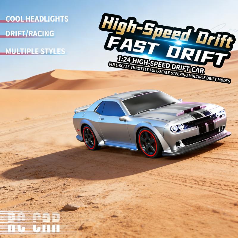 Full proportional throttle 1：24 silver rc racing cars perfect for indoor racing outdoor drives friend gatherings hobby sessions and rainy day fun