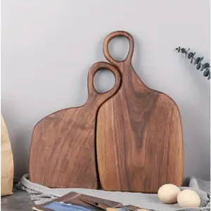 Wooden Set, 2 Counts/set Durable with Handle, Wooden Chopping Board, Kitchen Accessories for Home Dining Room Barbecue