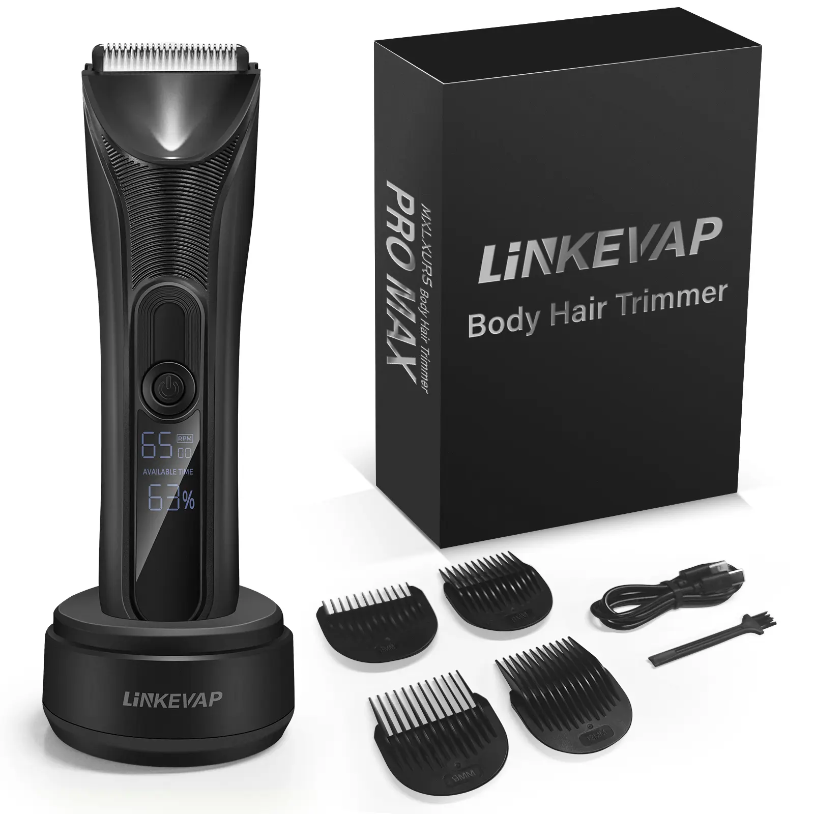Electric Body Hair Trimmer, Cordless Groin Hair Trimmer for Men, Waterproof Electric Shaver, Men's Hair Removal Tool, Great for Men's Daily Use, Christmas Gift, Winter Gift Set, Winter Gift, Electric Hair Trimmer | backtoschool