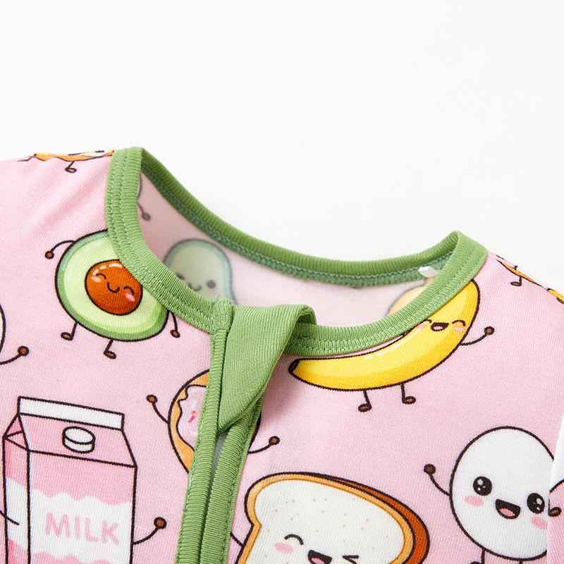 PATPAT Baby Pajama with Bamboo Viscose, Footie Jumpsuit Romper with 2-Way Zipper for Baby Boy Girl Toddler Sleeper Sleepwear