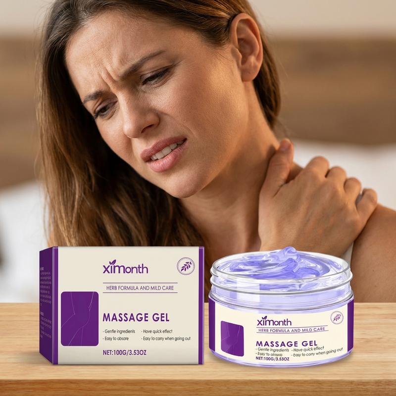 Ximonth Herbal Body Massage Gel (100g) | Mugwort & Ginger Extract | Joint Care for Knees, Wrists,elbow,Back & Neck | Lightweight Non-Greasy | Fast Absorption | Moisturizing Daily Body Care Ointment