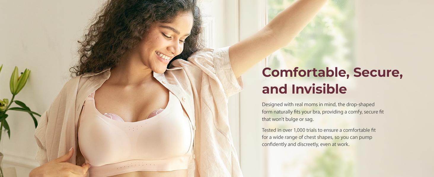 Momcozy  Breast Pump Hands Free Upgraded Mobile Flow | M9, App Discreet Control with Personalized Multi-Modes & 15 Levels, Wearable Breast Pump 24mm, 2 Pack Cozy Red