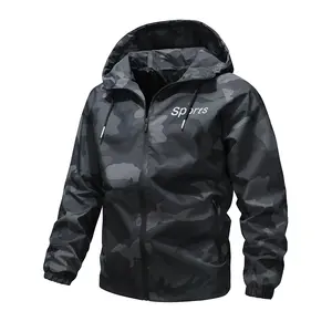 Men’s Camouflage Hooded Softshell Jacket Spring/Autumn Outdoor Casual Windproof Waterproof