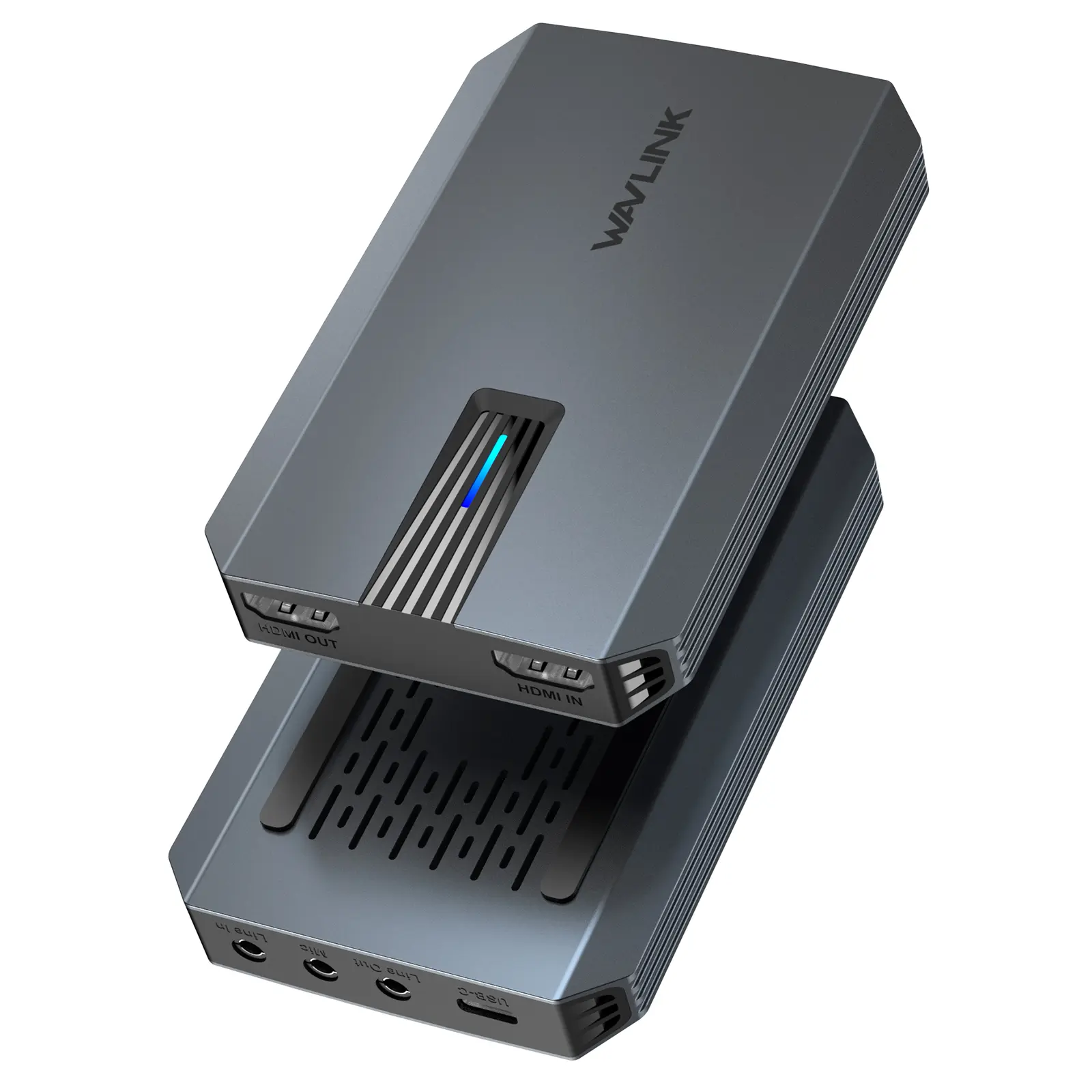 WAVLINK 4K HDMI Video Capture Card, HDMI Video Grabber for Live/Gaming Streaming with Ultra-Low Latency, VRR Support, Plug and Play, Compatible with Windows/Mac/Linux/Android- HG901U