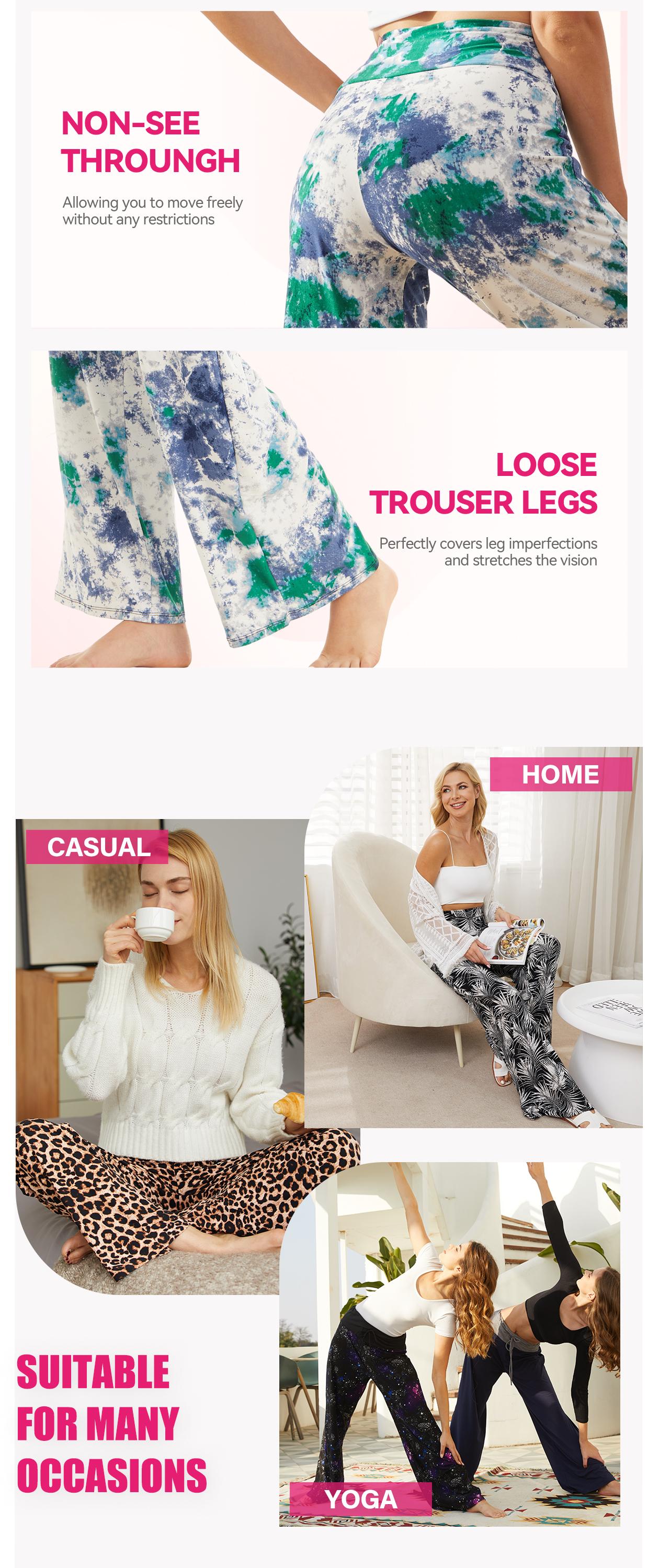 SHOWITTY 3 Pack Women's Wide Leg Pants with Pockets – High Waisted Loose Fit Sweatpants for Yoga, Workout & Lounge