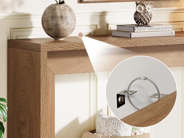 LITTLE TREE Farmhouse Console Table, 55-Inch Wooden Sofa Table with Storage for Entryway, Foyer, Hallway, Living Room, Easy Assembly LITTLE TREE Farmhouse Console Table, 55-Inch Wooden Sofa Table with Storage for Entryway, Foyer, Hallway, Living Room, Easy Assembly