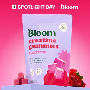 Bloom Nutrition Creatine Gummies -  Energy, Cognitive Health & Post-Workout Muscle Recovery Promotes & Muscle Improves - Creatine for Women