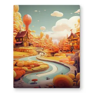 Conscious Sales C1MP1620Z41RZP 16 x 20 in. Honey Land - Orange Metal Print Wall Art for Stylish Home Decor