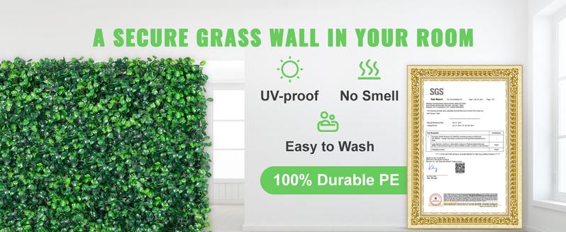 VEVOR Artificial Boxwood Panels 24 PCS 20"x20" Boxwood Hedge Wall Panels for Decoration of Outdoor, Indoor, Garden, Fence & Backyard Decorating Home Goods